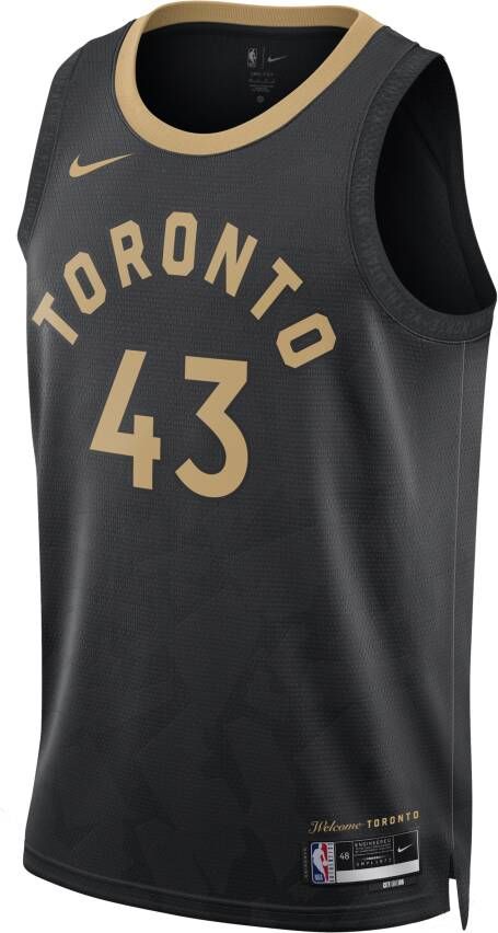 Nike Toronto Raptors City Edition Swingman NBA-jersey met Dri-FIT Zwart