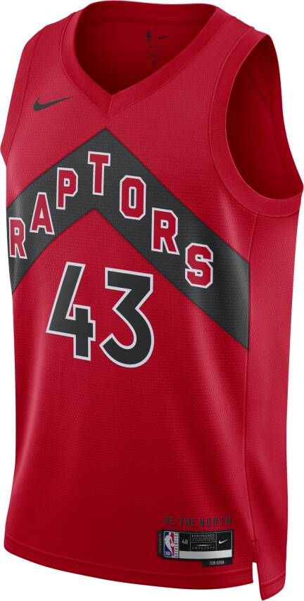 Nike Toronto Raptors Icon Edition 2022 23 Dri-FIT Swingman NBA-jersey voor heren Rood