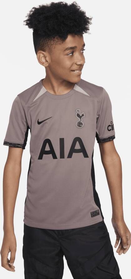 Nike Tottenham Hotspur 2023 24 Stadium Derde Dri-FIT voetbalshirt voor kids Bruin