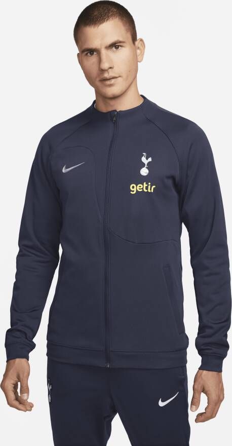 Nike Tottenham Hotspur Academy Pro knit voetbaljack met rits over de hele lengte voor heren Blauw
