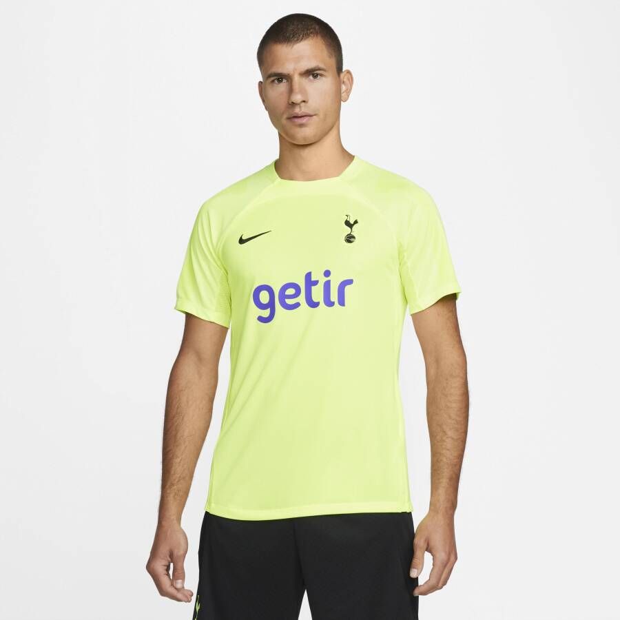 Nike Tottenham Hotspur Strike Dri-FIT voetbaltop met korte mouwen voor heren Geel