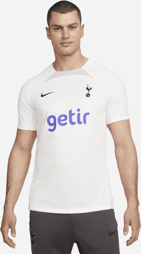 Nike Tottenham Hotspur Strike Dri-FIT voetbaltop met korte mouwen voor heren Wit