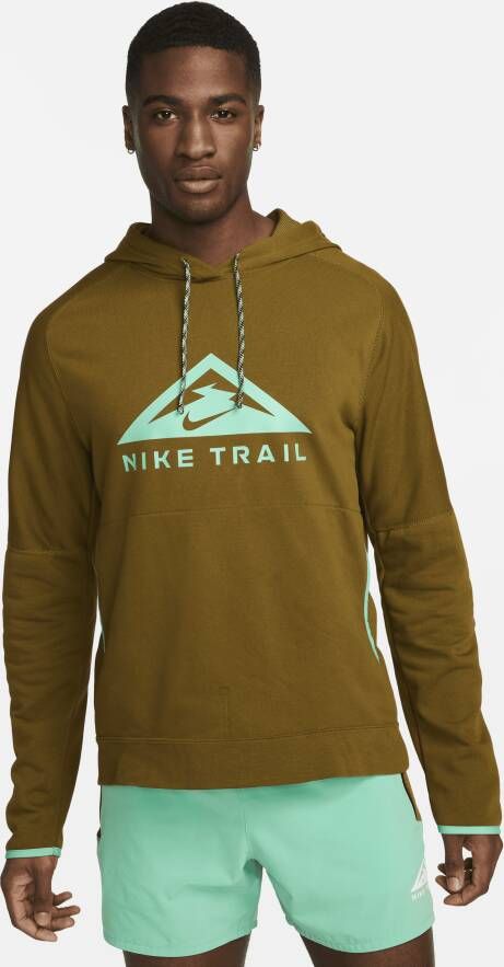 Nike Trail Magic Hour hardloophoodie met Dri-FIT voor heren Bruin