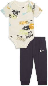 Nike Wild Air Printed Bodysuit and Pants Set tweedelige rompertjesset voor baby's Grijs