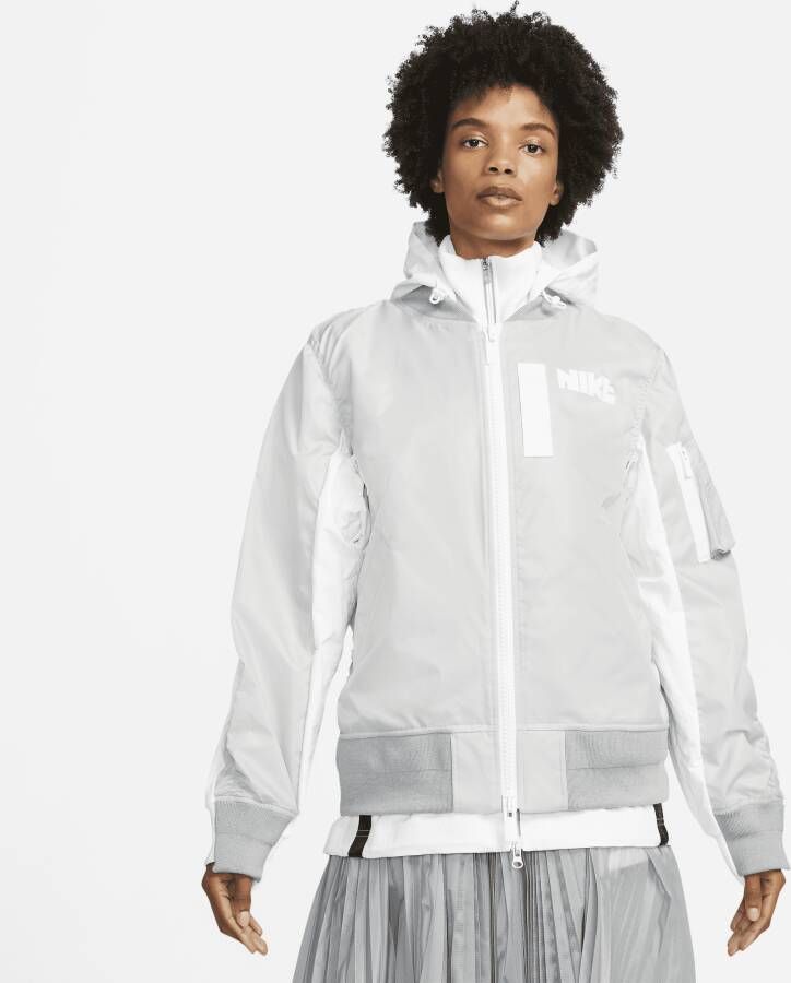 Nike x sacai Damesjack Grijs