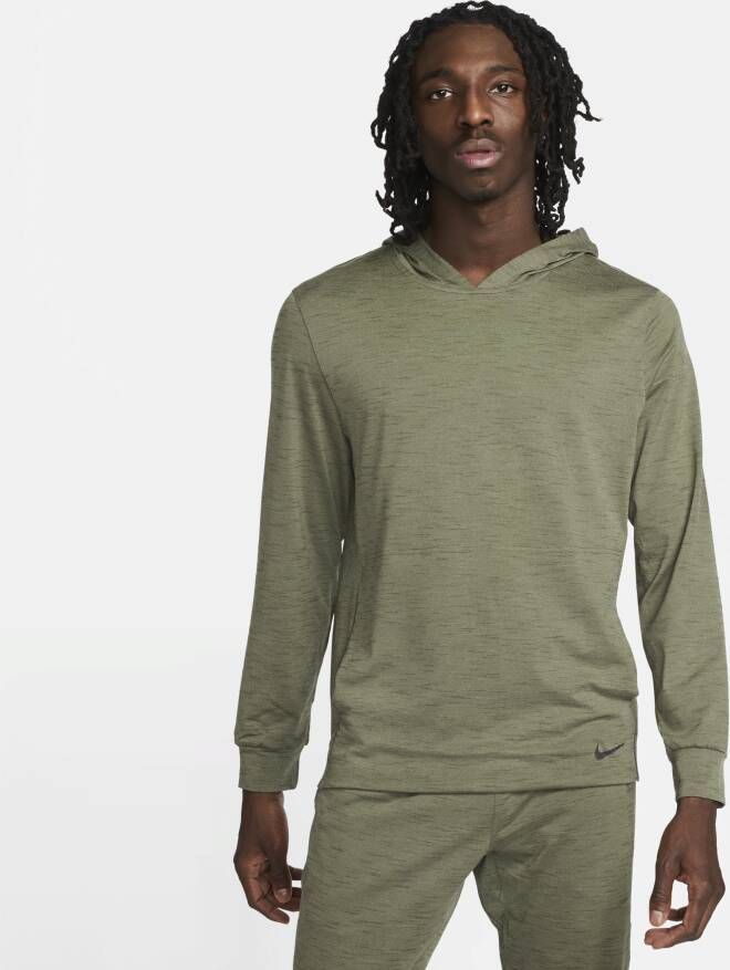 Nike Yoga Dri-FIT lichte hoodie voor heren Bruin