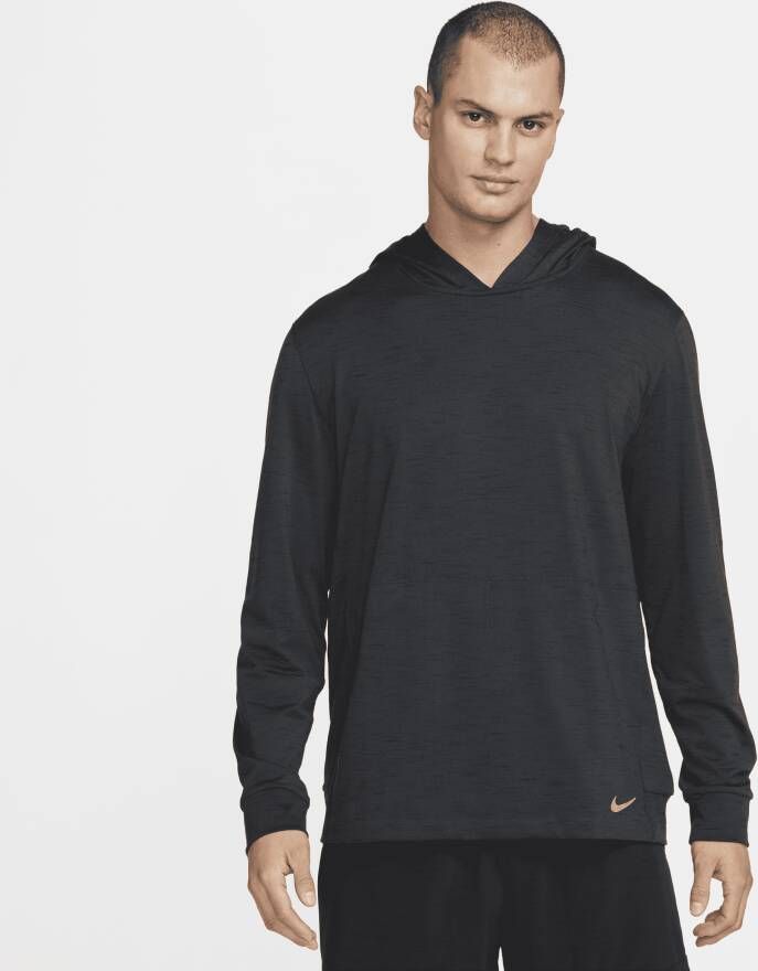 Nike Yoga Dri-FIT lichte hoodie voor heren Zwart