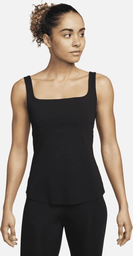 Nike Yoga Dri-FIT Luxe Tanktop voor dames Zwart