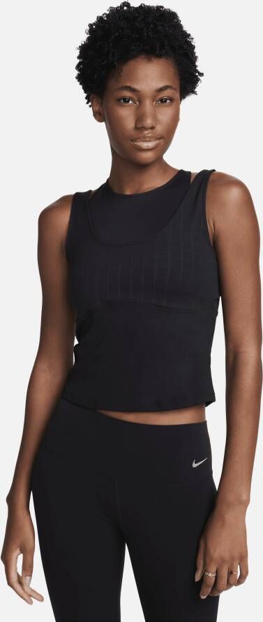 Nike Yoga Dri-FIT Luxe tanktop voor dames Zwart