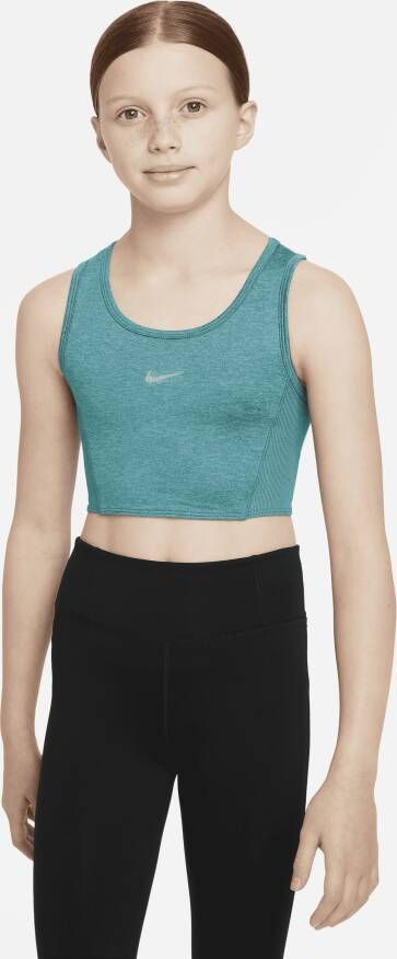 Nike Yoga Dri-FIT tanktop voor meisjes Groen