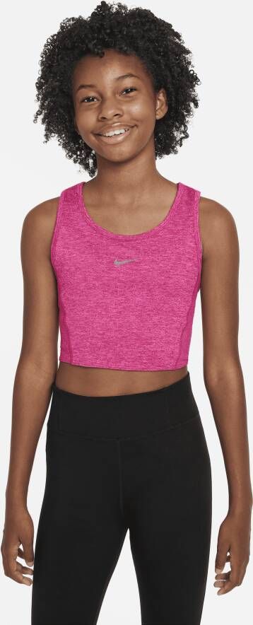 Nike Yoga Dri-FIT tanktop voor meisjes Roze