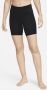 Nike Yoga Shorts (18 cm) met hoge taille voor dames Zwart - Thumbnail 1