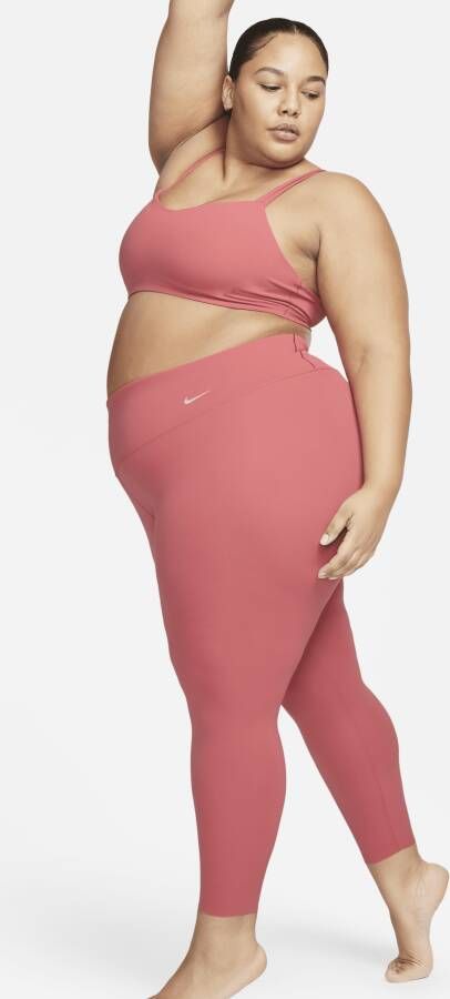 Nike Zenvy 7 8-legging met iets ondersteunende hoge taille voor dames (Plus Size) Rood