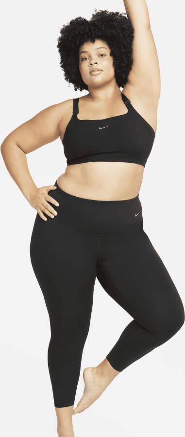 Nike Zenvy 7 8-legging met iets ondersteunende hoge taille voor dames (Plus Size) Zwart