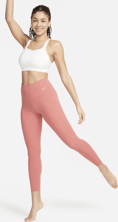 Nike Zenvy 7 8-legging met iets ondersteunende hoge taille voor dames Rood