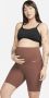Nike Zenvy (M) bikershorts met zakken en iets ondersteunende hoge taille voor dames (21 cm zwangerschapskleding) Bruin - Thumbnail 1
