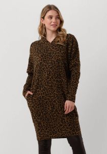 10days Bruine Mini Jurk V-neck Dress Leopard