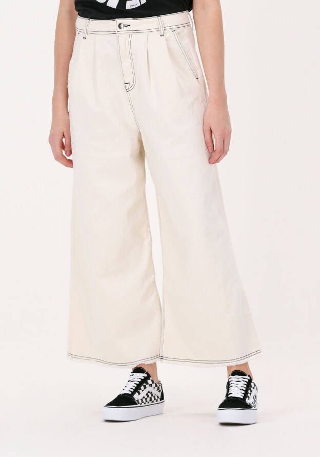 10Days Contraststiksel Culotte Broek Beige Dames