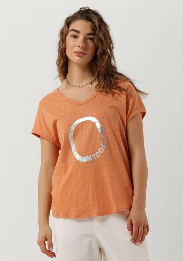 10Days Cirkel Tee Dames Tops & T-shirts Orange Dames