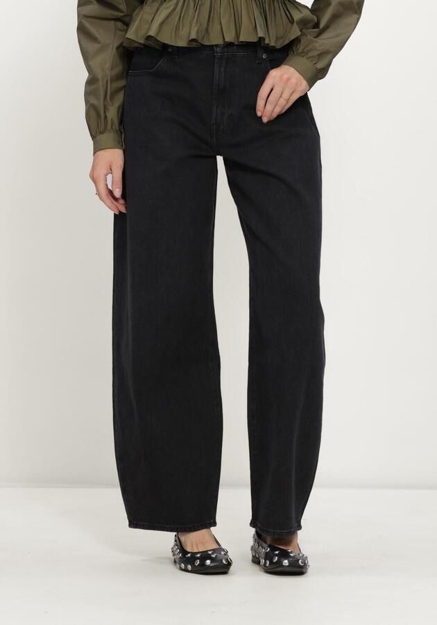 7 FOR ALL MANKIND Dames Jeans Bonnie Curvilinear Heavy Rain Zwart