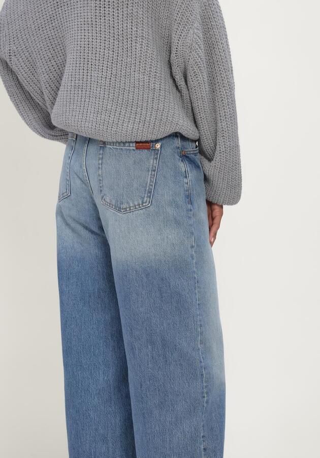 7 FOR ALL MANKIND Dames Jeans Bonnie Curvilinear Skyfrost Blauw - Foto 3