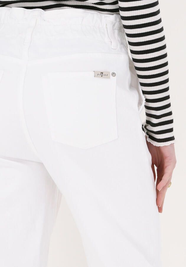 7 For All Mankind Gekropt broek met hoge taille White Dames