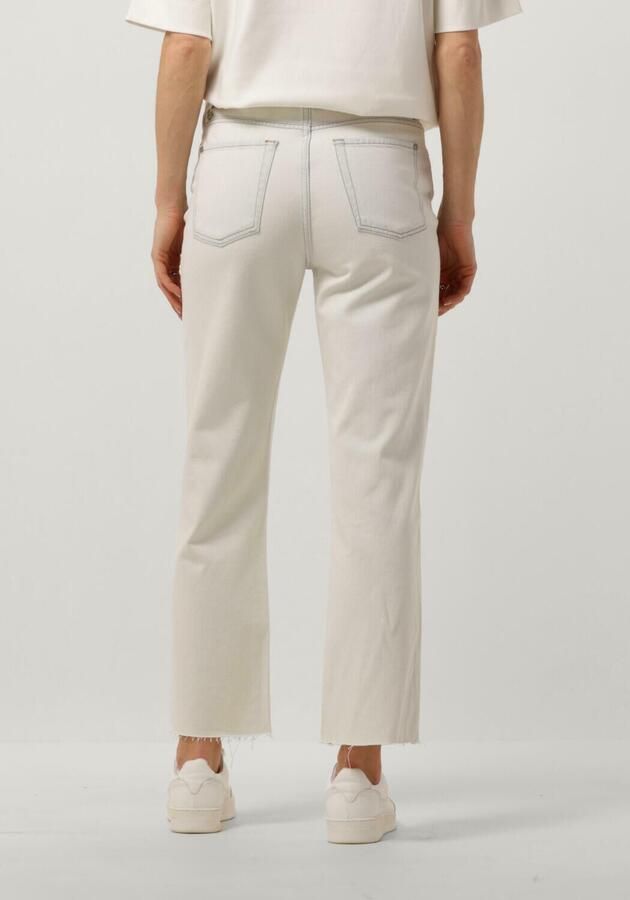 7 FOR ALL MANKIND Dames Jeans Logan Stovepipe Icy Bay With Raw Cut Lichtblauw