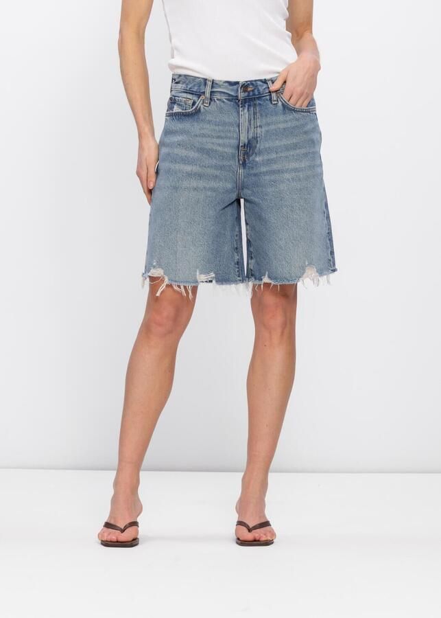7 FOR ALL MANKIND Dames Jeans Lola Shorts Wave Lichtblauw