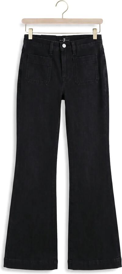 7 FOR ALL MANKIND Dames Jeans Modern Dojo Heavy Rain With Patch Pockets Zwart - Foto 4