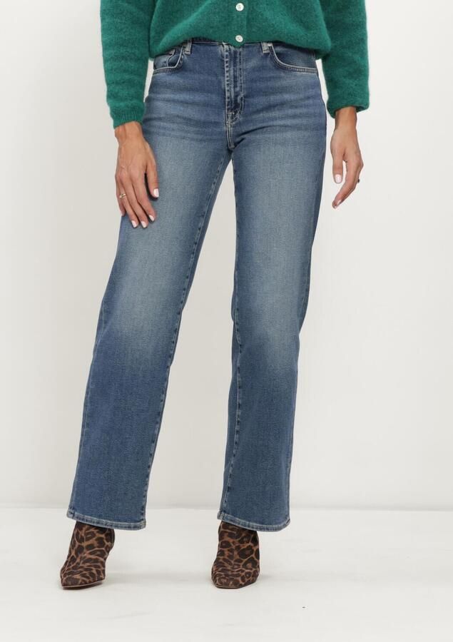 7 FOR ALL MANKIND Dames Jeans Stovepipe Straight Tide Break Blauw