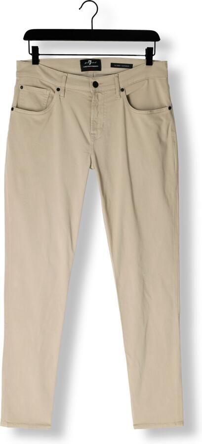 7 FOR ALL MANKIND Heren Jeans 5-pocket Slimmy Stretch Sateen Beige - Foto 2