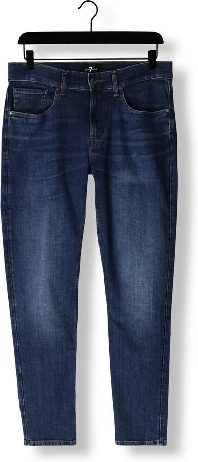 7 For All Mankind Indigo Blue Denim Jeans Tapered Leg Blue Heren - Foto 2