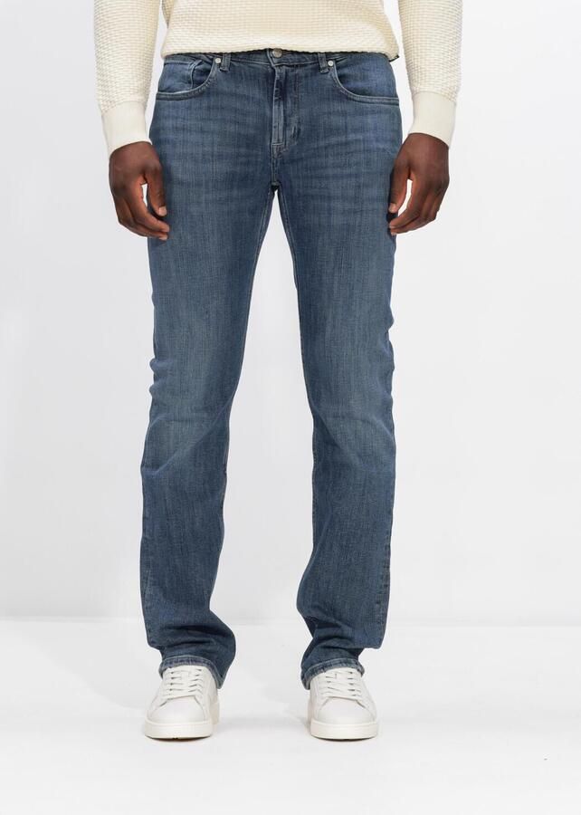 7 FOR ALL MANKIND Heren Jeans Straight Blauw