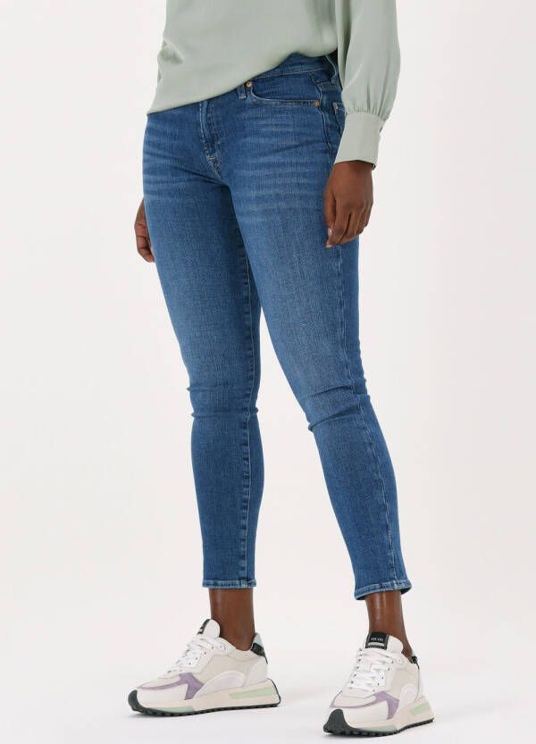 7 FOR ALL MANKIND Dames Jeans Hw Skinny Crop Blauw