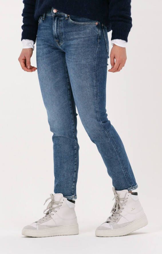 7 for all Mankind Blauwe Straight Leg Jeans Roxanne Anke