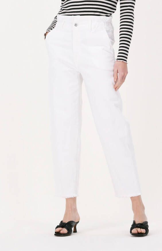 7 For All Mankind Gekropt broek met hoge taille White Dames