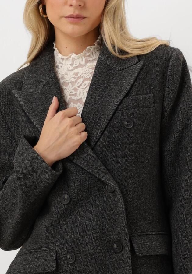 Aaiko Elegante Grijze Jas Demi PES Black Dames - Foto 3