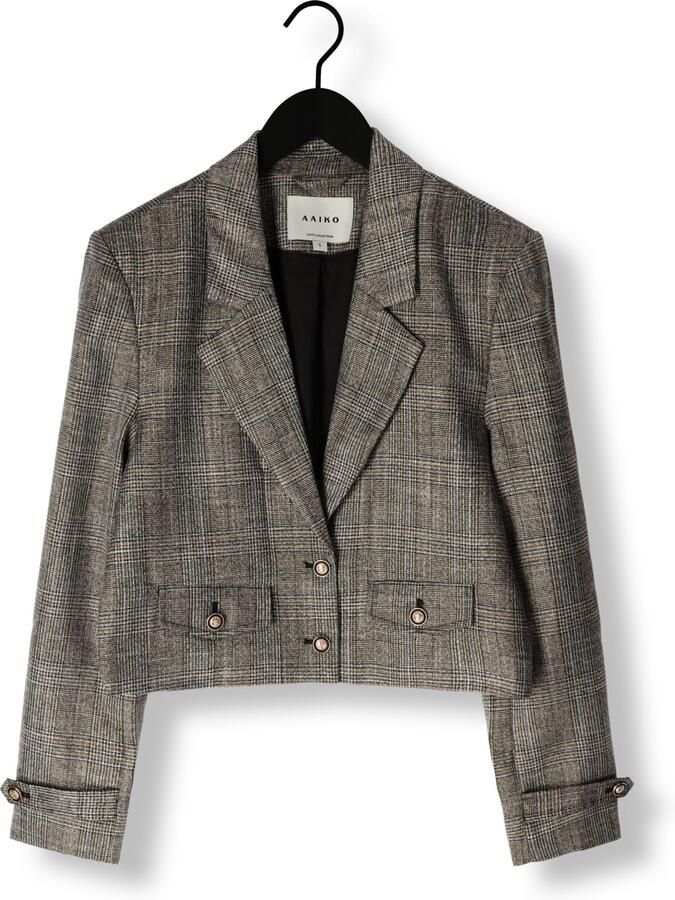 Aaiko Chique Tweed Blazer met Glitterdraad Gray Dames