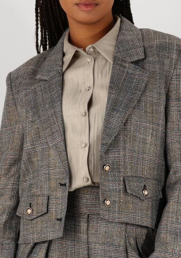 Aaiko Chique Tweed Blazer met Glitterdraad Gray Dames - Foto 3