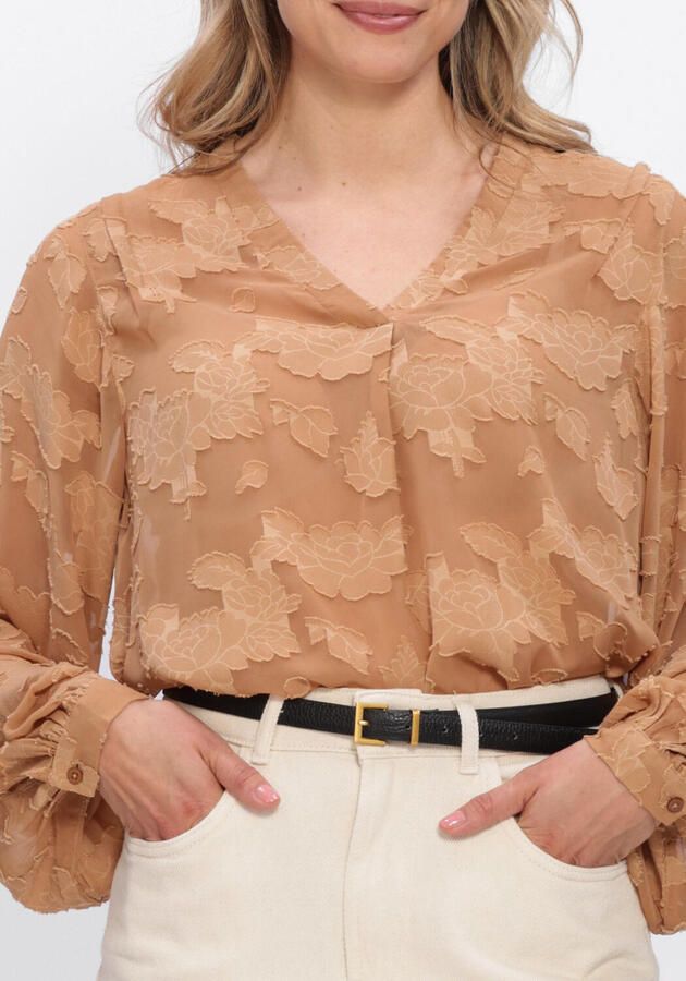 AAIKO Dames Blouses Alana Chiffon Pes 509 Camel - Foto 4