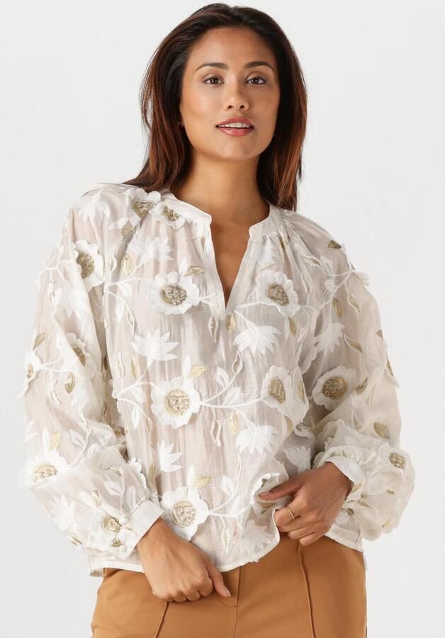 AAIKO Dames Blouses Alanza 3d Ten 518 Gebroken Wit
