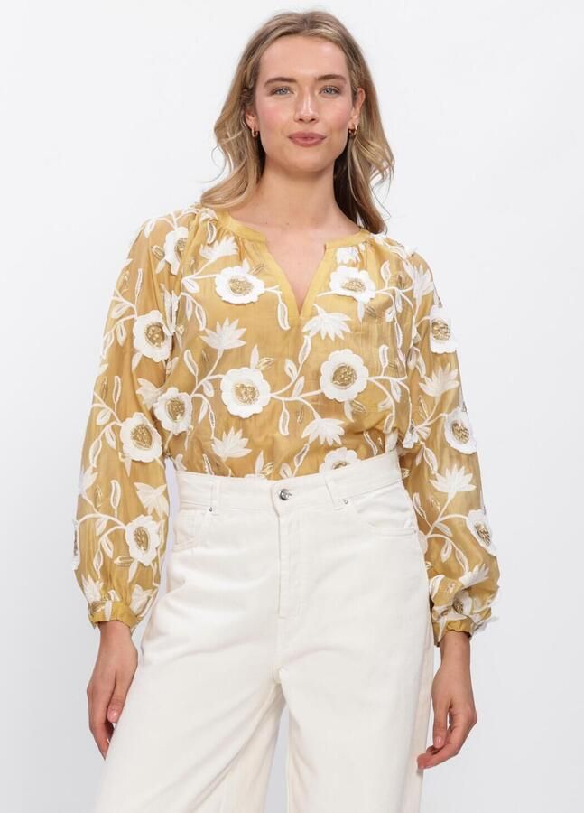 AAIKO Dames Blouses Alanza 3d Ten 518 Oker