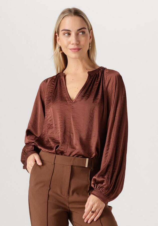 AAIKO Dames Blouses Alanza Vis 521 Bruin - Foto 4