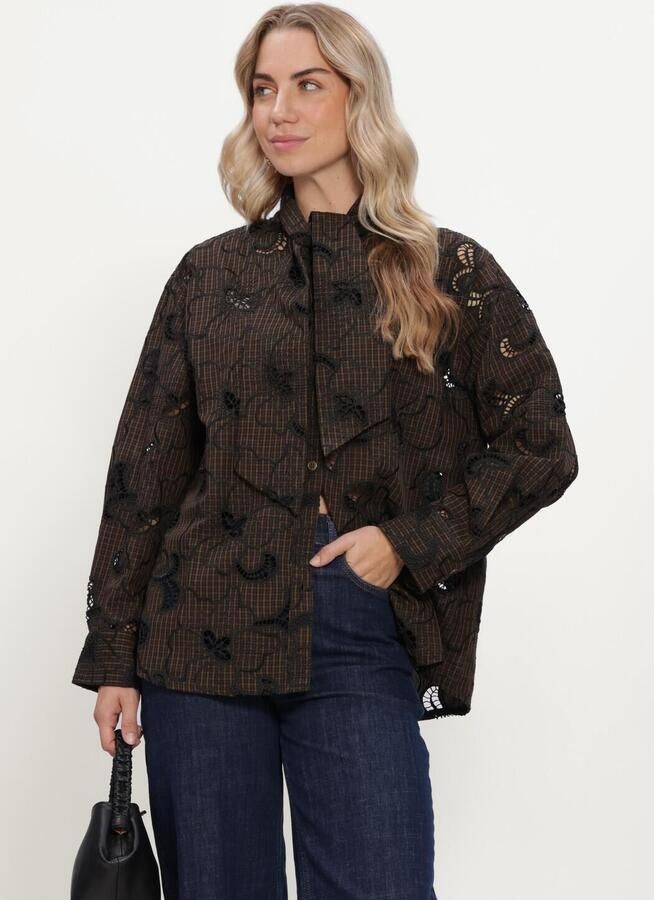 AAIKO Dames Blouses Janesse Embroidery Co 504 Bruin