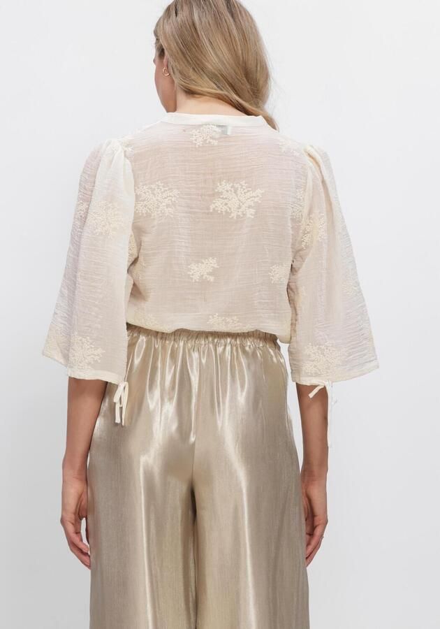 Aaiko Doorschijnende top met borduursels Kris naturel - Foto 2