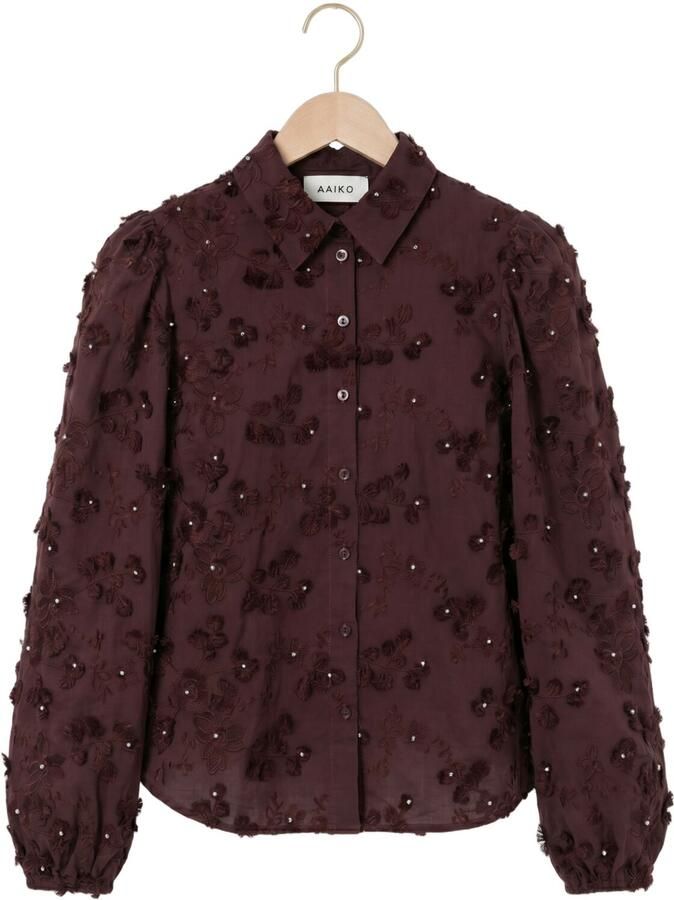 AAIKO Dames Blouses Lien Beads Co 522 Bordeaux - Foto 2