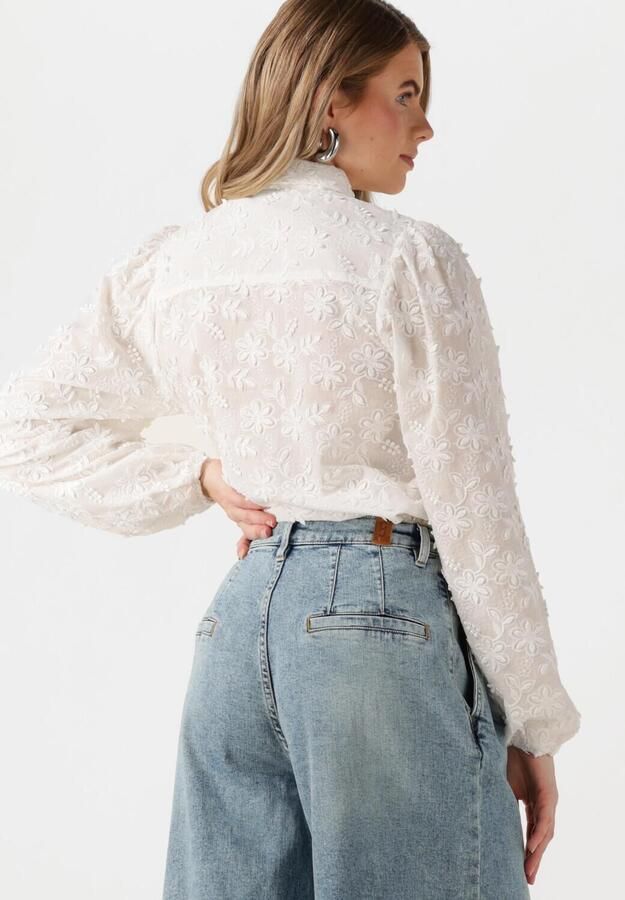 AAIKO Dames Blouses Lien Long Sleeve Co 510 Wit - Foto 3