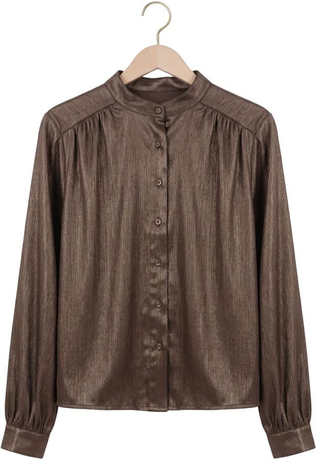 AAIKO Dames Blouses Liv Pes 516 Bruin - Foto 4