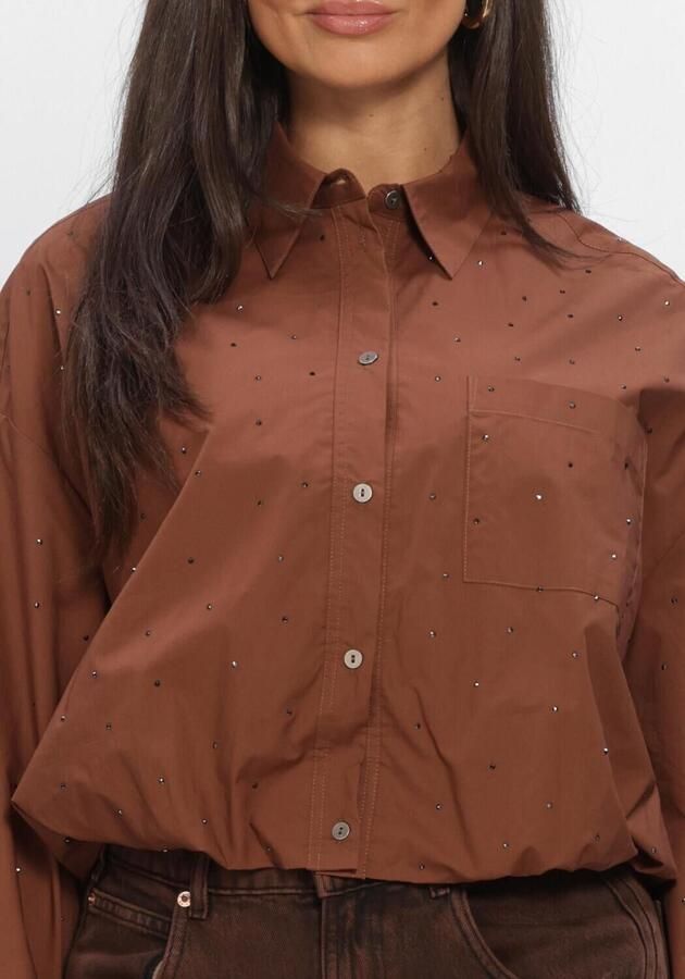 AAIKO Dames Blouses Mikkie Strass Co 518 Bruin - Foto 4
