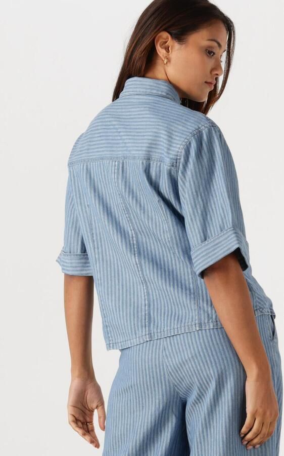 AAIKO Dames Blouses Serene Stripe Co 568 Lichtblauw - Foto 4
